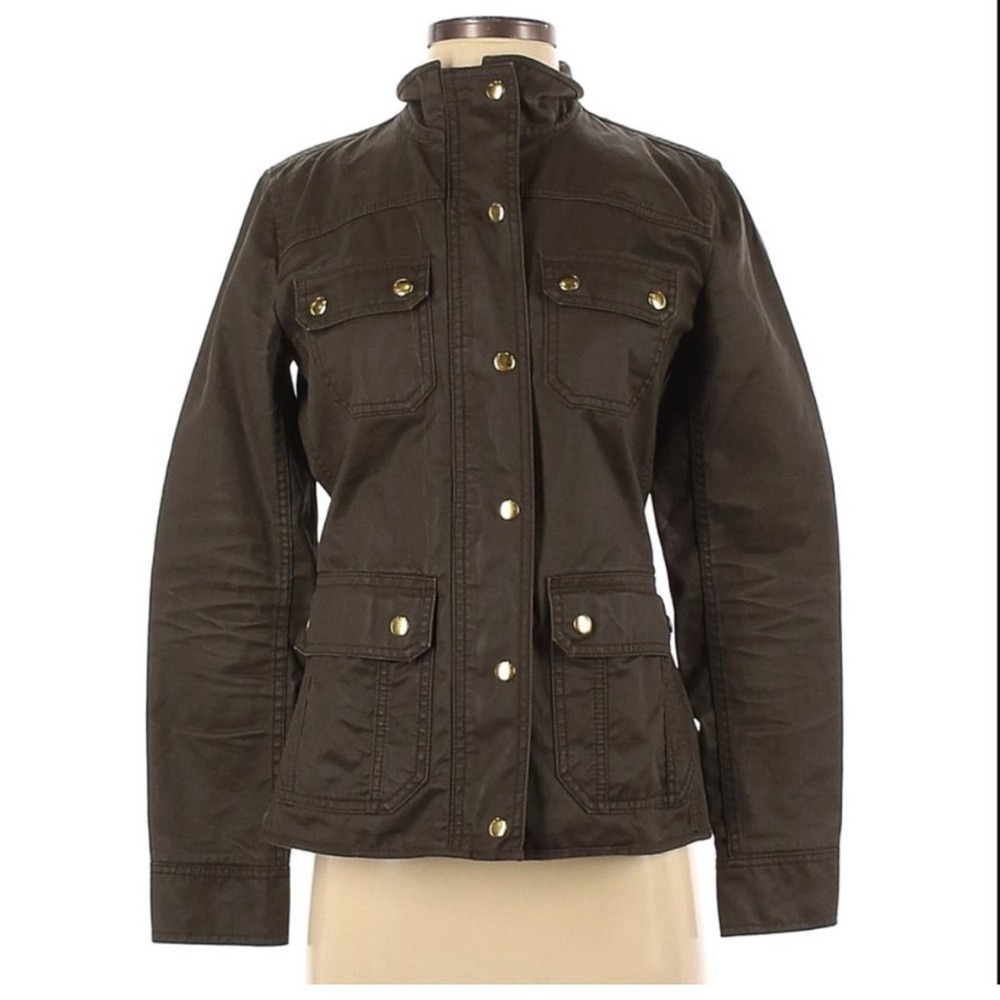 J Crew Military Jacket with gold buttons size small